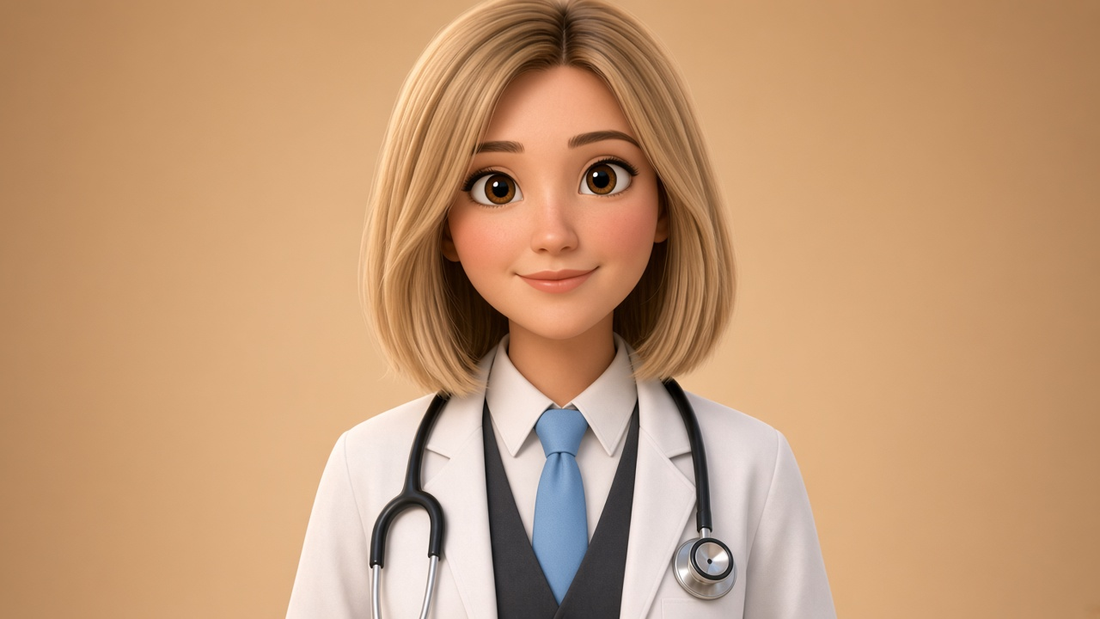 Dr. Ting, gold-chart portrait, pale-blue tie